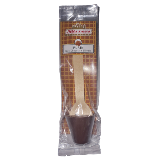 Plain Milk Hot Chocolate Stirrers Rose Confectionery 30g